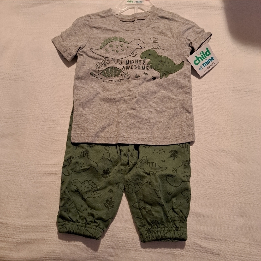Child of Mine by Carter's 12 of 18 months tshirt & pants set